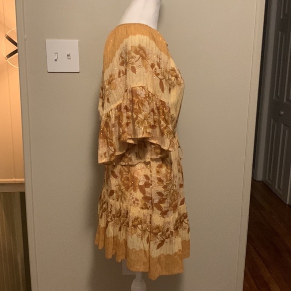 Spell & The Gypsy Collective Coco Lei Flutter Metallic Mini Play Dress Size XXS - Picture 14 of 16